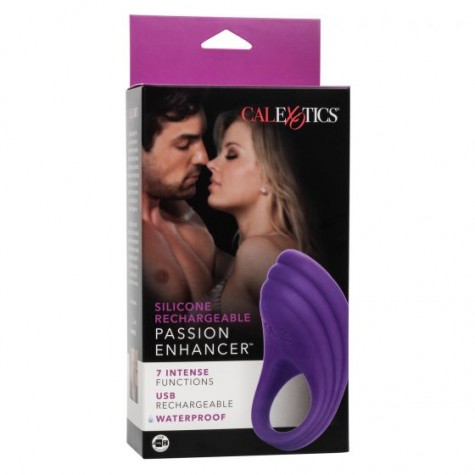 Фиолетовое эрекционное виброкольцо Silicone Rechargeable Passion Enhancer