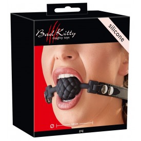 Черный силиконовый рельефный кляп Silicone Ball Gag